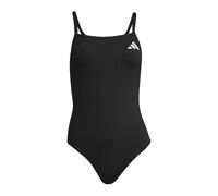 adidas Women's Thin Straps V-Back Swimsuit Swimwear, Black, 32"