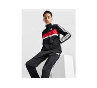 adidas Unisex Kids SEASONAL ESSENTIALS TIBERIO 3 STRIPES TRICOT TRACKSUIT, black/white/pure ruby, 15-16 Years