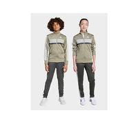adidas Sportswear Junior Unisex Seasonal Essentials Tiberio 3-stripes Tricot Tracksuit -green, Silver Pebble/Grey/Grey/White, Size 15-16 Years Ilver Pebble/Grey/Grey/White