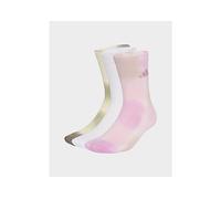 adidas Unisex Tie Dye Sock 3 Pair Pack Socks, MULTICOLOR/white/Dual Indigo, S