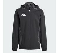 Adidas Mens Tiro 24 Rain Jacket All Weather Waterproof Coat Top Hoodie Black