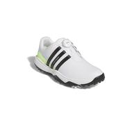adidas Tour360 24 Boa Boys Golf Shoes, Footwear White/Core Black/Green Sparkle, 38 EU