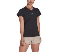 Adidas Women's V-Neck T-Shirt AEROREADY Train Essentials Minimal Branding Black XS