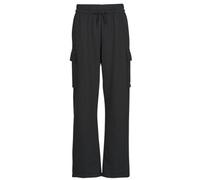 adidas Women's Essentials Linear Fleece Cargo Pants, Black/White, XS