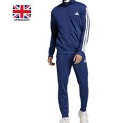 adidas Tracksuit Men's XL Essentials Tricot Navy Blue 3-Stripes 2 Piece Full Zip