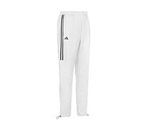 adidas Tracksuit Pants - Large, White w/Black Stripe - Pure Polyester, Two Side Zip Pockets, Unisex Sports Pants for Adults & Kids, Suitable for Training and Warm Ups