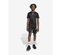adidas Train Essentials 3-Stripes T-Shirt and Shorts Set Pure Black White Junior - 176