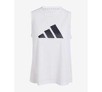 Adidas Train Essentials Big Performance Logo Training Sleeveless White Women's T-shirt - XS