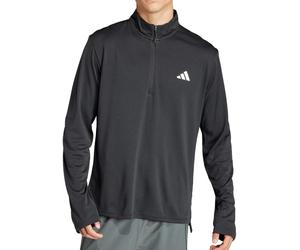 adidas Train Essentials Mens Training Top Black Long Sleeve Half Zip Gym Workout