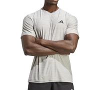 adidas Train Essentials Stretch Mens Training Top Grey Short Sleeve Gym T-Shirt