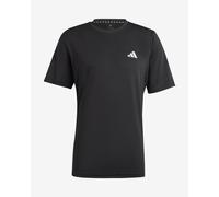 adidas Men's Train Essentials Stretch Training Tee, Black/White, M