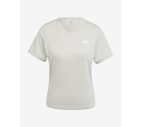 adidas Train Essentials Workout 3-Stripes Short Sleeve T-Shirt Beige White Women - M