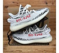 Adidas Trainers Womens Size UK 4 Yeezy Boost 350 v2 Zebra Black White Kanye Shoe