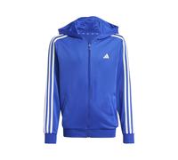adidas Training Essentials 3 Stripes Zip Hoodie Kids - Blue, White, Size 176
