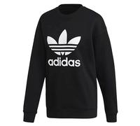 Adidas Trefoil Crew - Women's Sweatshirt Pullover Cotton Black FM3272 NEW