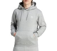 adidas Trefoil Essentials Mens Hoody Grey Stylish Fleece Hooded Pockets Sports
