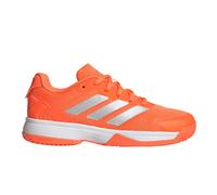 adidas Ubersonic Junior Tennis Shoes | UK J3 in Lucid Orange/Silver Metallic/Cloud White