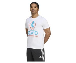 Adidas Uefa Euro25™ Official Emblem Short Sleeve T-shirt White XL Men