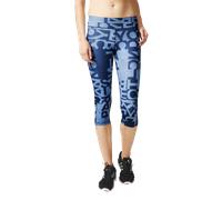 Adidas Ultimate Fit 3/4 Typo Tight Size: Extra Small, Colour: Blue