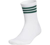 adidas Unisex 3-STRIPE HALF CREW SOCK, white/collegiate green, 6.5-8