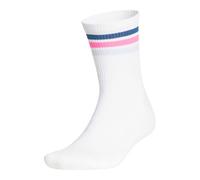 adidas Unisex 3-STRIPE HALF CREW SOCK, white/Dusky Petrol, 8.5-10