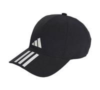 adidas Unisex 3-Stripes AEROREADY Running Training Baseball Cap, Black/White/White, One Size Child