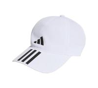 adidas Unisex 3-Stripes AEROREADY Running Training Baseball Cap, White/Black/Black, OSFC