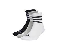 adidas Unisex 3 Stripes Ankle Socks, multi-coloured, 43-45
