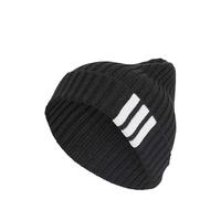 adidas Unisex 3 Stripes Beanie Hat, Black/White, M-L