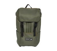 adidas Unisex 3 Stripes Flap Backpack, olive strata/black, One Size
