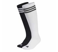 adidas Unisex 3 Stripes Knee Socks 2 Pair Pack, white/black/black/white, 8.5-10