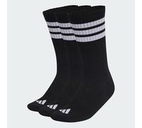 adidas Unisex 3STRIPES CUSHIONED SPORTSWEAR CREW SOCKS 3 PAIR PACK, black/white/white, 10.5-12.5