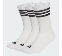 adidas 3-Stripes Cushioned Sportswear Crew Socks White Black (3 Pairs) - S