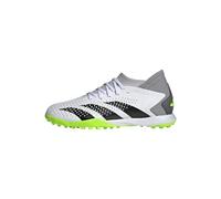 adidas Unisex Accuracy.3 Turf Soccer Shoe, Cloud White/Core Black/Lucid Lemon, 14 Women/13 Men