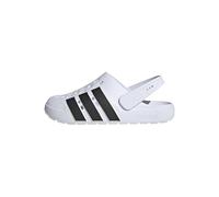 adidas Unisex Adilette 2.0 Clog Shoes, Cloud White/Core Black/Cloud White, 4 UK