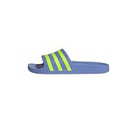 adidas Unisex Adilette Aqua Slides Flip-Flop, Blue Fusion/Lucid Lemon/Blue Fusion, 9 UK
