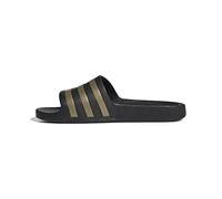 adidas Unisex Adilette Aqua Slides, Core Black / Gold Metallic / Core Black, 8 UK