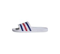 adidas Unisex Adilette Aqua Slides, ftwr white/pure ruby/semi lucid blue, 11 UK