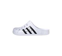 adidas Unisex Adilette Clogs Slides, Cloud White/Core Black/Cloud White, 11 UK