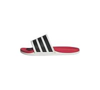 adidas Unisex ADILETTE COMFORT 2.0 SLIDES, crystal white/core black/lucid red, 10 UK