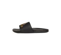 adidas Unisex Adilette Comfort Slides, Core Black/Gold Metallic/Core Black, 8 UK