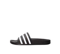 adidas Unisex Adilette Gymnastics Shoe, Black White Black, 12 UK