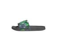 adidas Unisex Adilette Shower Minecraft Slides Shoes, Grey Four/Green, 8 UK