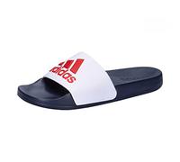 adidas Unisex Adilette Shower Slides Cloud White/Scarlet/Victory Blue 10 UK 44.5 EU