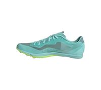 adidas Unisex-Adult Adizero Distancestar Track and Field Sneaker, Flash Aqua/White/Lucid Lemon, 7 Women/6 Men