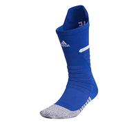 adidas Unisex-Adult adizero Football Socks (1 pair) cushioned crew for men women team sports, Royal Blue/White, Medium