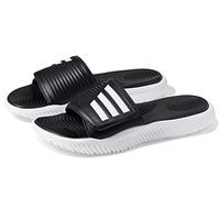 adidas Unisex-Adult Alphabounce 2.0 Slides Sandal, Black/White/Black, 8 US Women/7 US Men