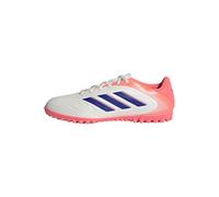adidas Unisex-Adult Copa Pure 3 Club Turf Sneaker, Off White/Lucid Blue/Signal Coral, 11 Women/10 Men