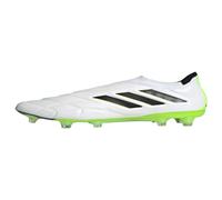 adidas Unisex-Adult Copa Pure.3 Firm Ground Soccer Shoe, Footwear White/Core Black/Lucid Lemon, 9 Women/8 Men