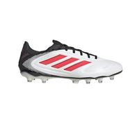 adidas Unisex Adult Copa Pure 3 Pro Firm Ground Soccer Shoes, White/Lucid Red/Black, 10.5 Women/9.5 Men